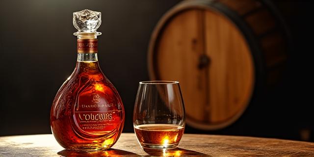 Bouteille de cognac au design sophistiqué